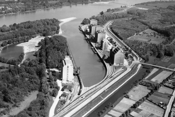 1958 Albern aerial photo © Hafen Wien